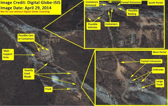 북한 풍계리 일대 핵시설 위성사진 (출처=ISIS) © News1 정이나 기자 