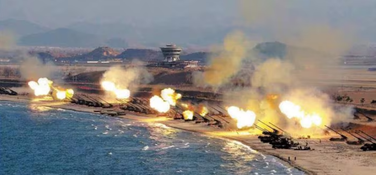 북한 포격 장면. /자료사진