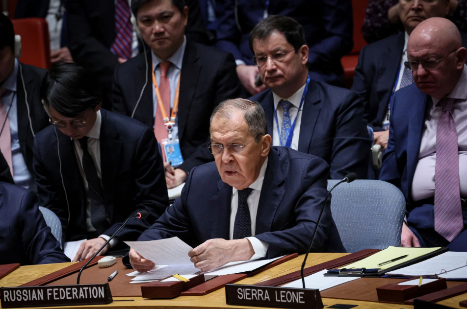 러시아는 22일 유엔대사 대신 세르게이 라브로프 외무장관이 안보리 회의에 참석해 발언했다. /로이터 뉴스1